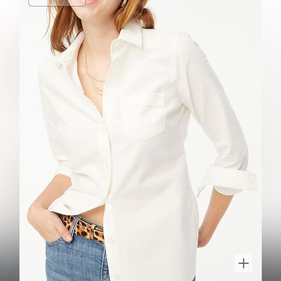 J. Crew Factory Button-up oxford shirt in signature fit - Picture 1 of 4